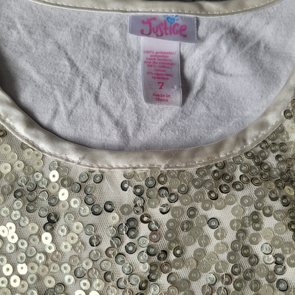 Justice Size 7 Girl's sequin dress - Picture 2 of 3